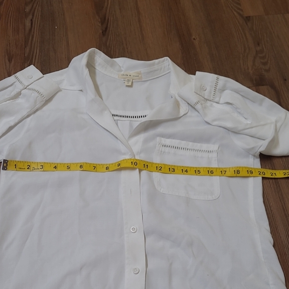 CLOTH & STONE Ivory Button-Up Shirt USED GOOD CONDITION ZISE S FOR WOMEN. - Picture 3 of 10